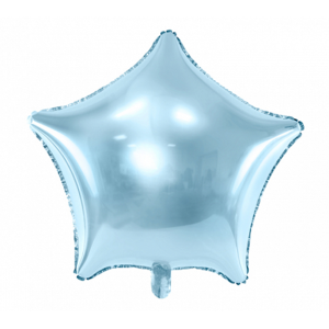 Folienballon - Stern hellblau - S - 45 cm / 0,02 m³