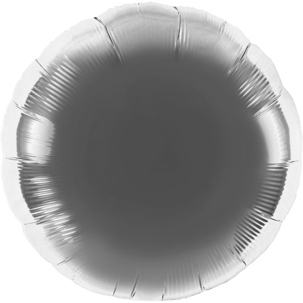 Folienballon - Rund silber - S - 45 cm / 0,02 m³