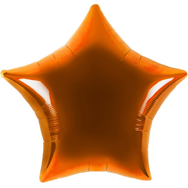 Folienballon - Stern orange - S - 45 cm / 0,02 m³