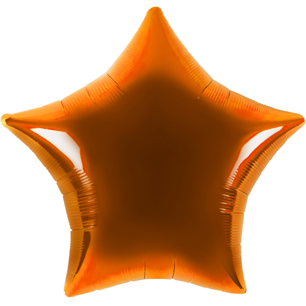 Folienballon - Stern orange - S - 45 cm / 0,02 m³