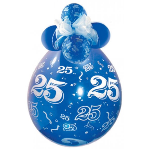 Verpackungsballon Zahl 25 - Ø 45cm/Latex