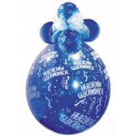 Verpackungsballon Herzlichen Glückwunsch - Ø 45cm/Latex