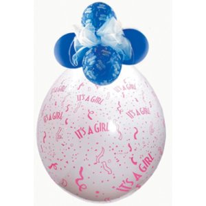 Verpackungsballon Its a Girl - Ø 45cm/Latex