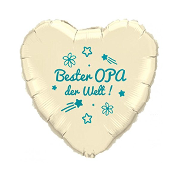 Folienballon - Motiv Bester Opa der Welt - S - 45 cm / 0,02 m³