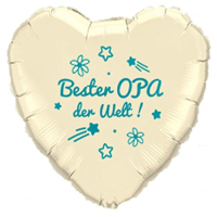 Folienballon - Motiv Bester Opa der Welt - S - 45 cm / 0,02 m³