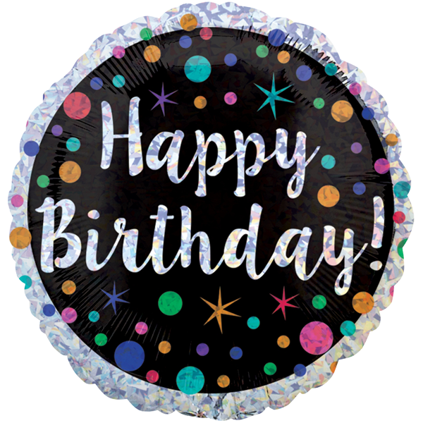 Folienballon - Motiv Happy Birthday schimmernd - S-...