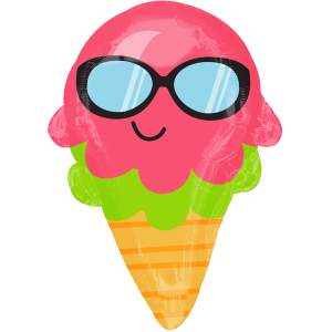 Folienballon - Figur Fröhliche Eiscreme - XL - 0,50...