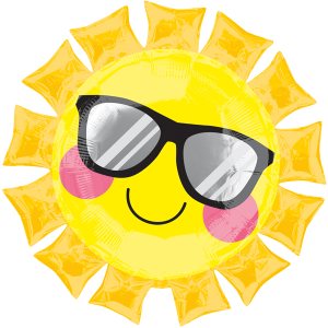 Folienballon - Figur Sonnige Blume - XXL - 68 cm / 0,07...