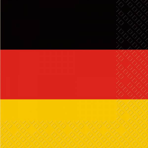 Servietten - Schwarz - Rot - Gold - Deutschlandl, 3-lg,...