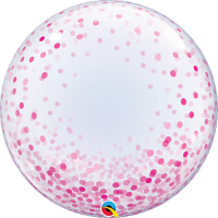 Deco Bubble Ballon - Motiv Confetti pink - XL - 61cm/0,04m³