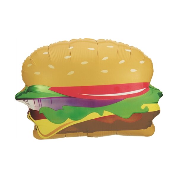 Folienballon - Figur Hamburger - XXL - 71 cm / 0,07 mÂ³