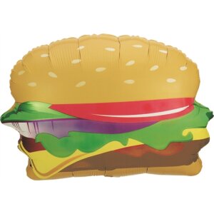 Folienballon - Figur Hamburger - XXL - 71 cm / 0,07...