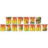 Banner - Dino Alarm - Happy Birthday, 2,4m