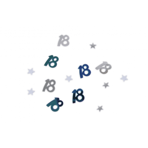 Flitterbox - Zahl 18 - Blau, ca. 15g