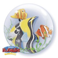 Double Bubble Ballon - Motiv Fische - XL - 56cm/0,04m³