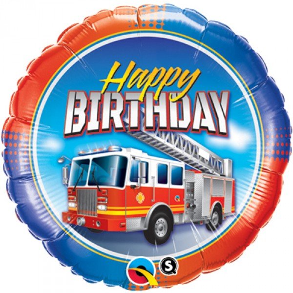 Folienballon - Motiv Feuerwehr Happy Birthday - S -...