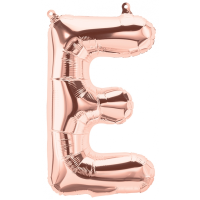 Folienballon - Buchstabe E - Rosegold - XS - 40 cm / Luft
