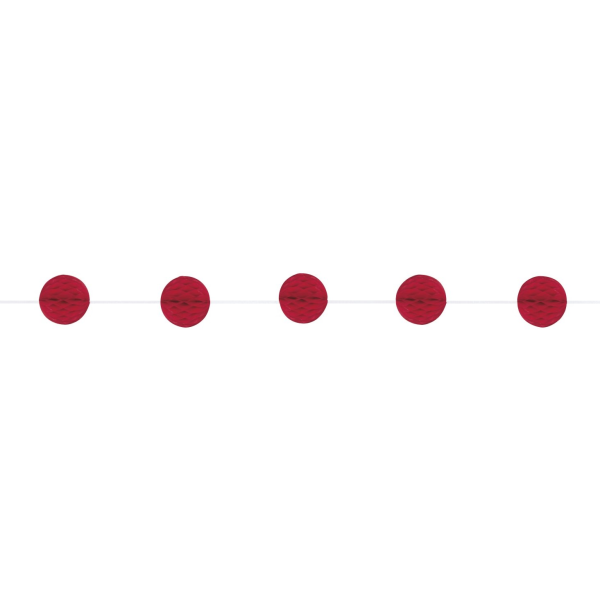 Wabenball - Girlande - rot,  2,13 m