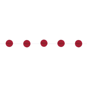 Wabenball - Girlande - rot,  2,13 m
