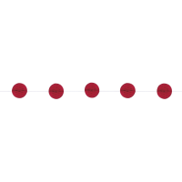 Wabenball - Girlande - rot,  2,13 m