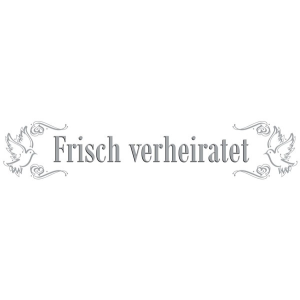 Absperrband - Frisch verheiratet wei&szlig; - 15m