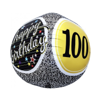 Folienballon - Motiv Zahl 100 3D Meilenstein - S - 45 cm / 0,05 m³