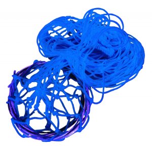Ballon-Netz - blau - mit Gondel (klein)