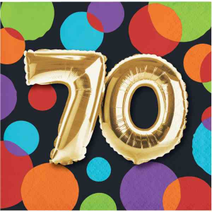 Servietten - Ballon Party - 70 - 2lagig - 24,8 x 24,7 cm...