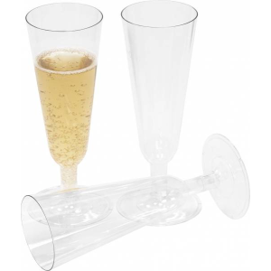 Glas - Sektglas transparent Kunststoff 0,1l (6)