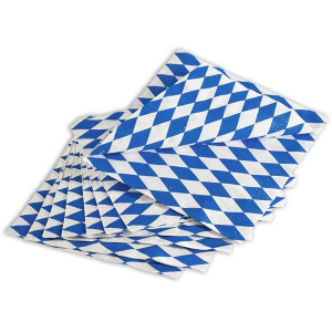 Servietten, Bayrische-Raute, weis-blau - 33cm, 3lag (20)