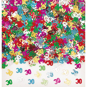 Konfetti Zahl 30 bunt (14g)