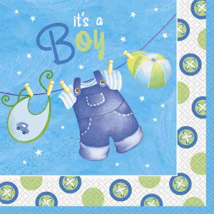 Servietten, Strampler - its a boy, 2lagig, 33 x 33cm (16)