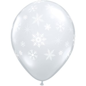 Latexballon - Motiv Schneeflocken