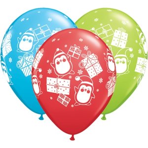 Latexballon - Motiv Pinguin & Geschenke