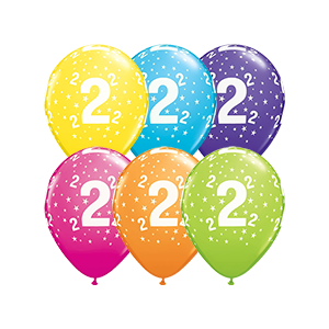 Latexballon - Motiv Zahl 2