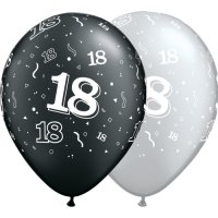 Latexballon - Motiv Zahl 18