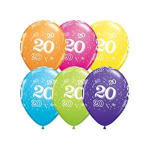 Latexballon - Motiv Zahl 20