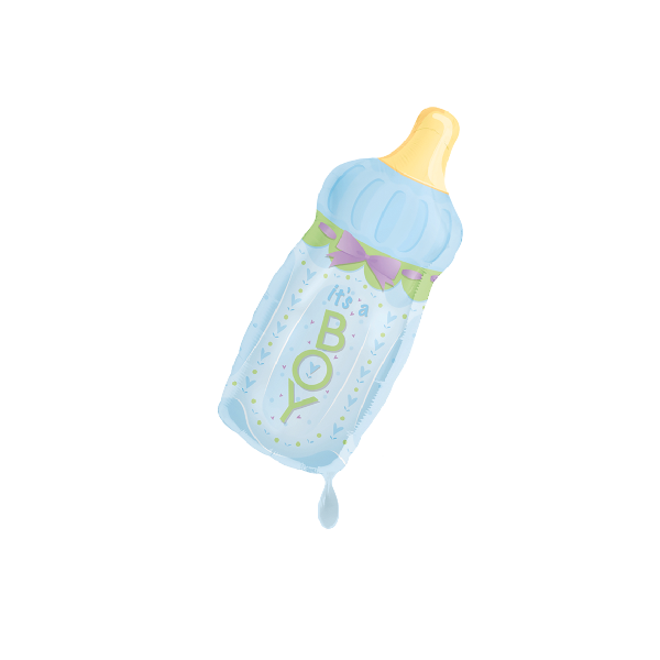 Folienballon - Figur Babyflasche its a boy - XXL - 79 x...