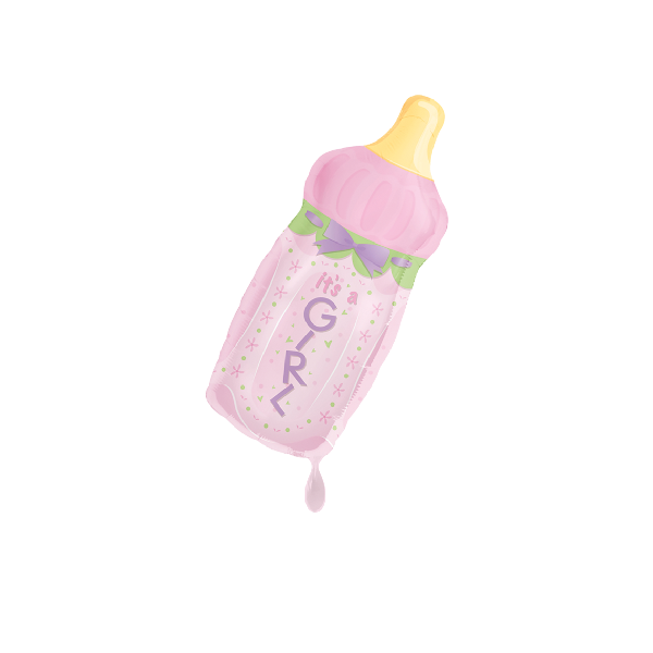 Folienballon - Figur Babyflasche Its a girl - XXL - 79 x...