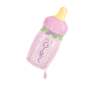 Folienballon - Figur Babyflasche Its a girl - XXL - 79 x...