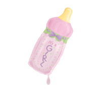 Folienballon - Figur Babyflasche Its a girl - XXL - 79 x 33 cm / 0,07 m&sup3;