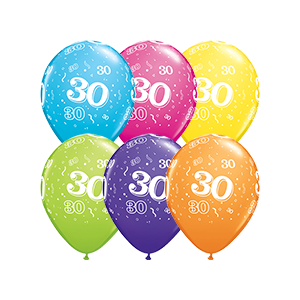 Latexballon - Motiv Zahl 30