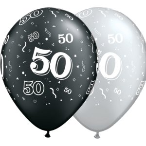 Latexballon - Motiv Zahl 50