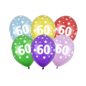 Latexballon - Motiv Zahl 60 - 30 cm