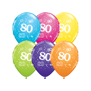 Latexballon - Motiv Zahl 80