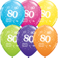 Latexballon - Motiv Zahl 80