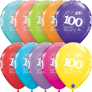 Latexballon Motiv Zahl 100
