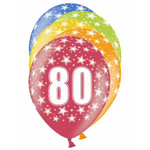 Latexballon - Motiv Zahl 80 (6)