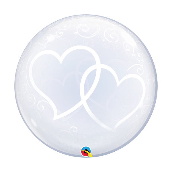 Ballon Deco Bubble Doppelherzen