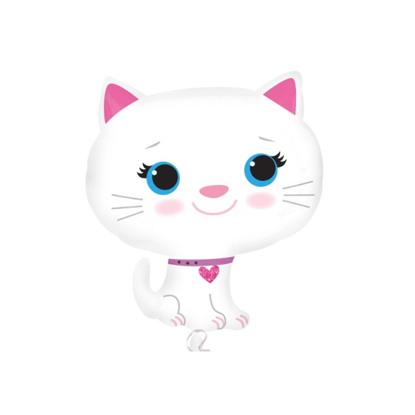 Folienballon - Figur Katze Kitten weiß - XL - 51 cm...